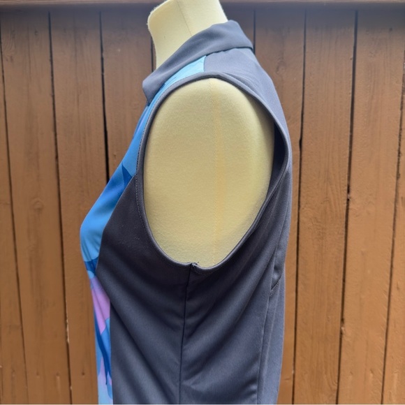 Callaway | NWT Size Large Blue Sea Star Abstract Gradient Print Block Golf Polo - Picture 12 of 14